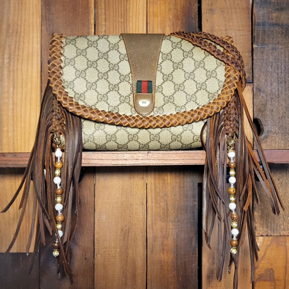 Gucci Fringe Bag Western Style Boho Style